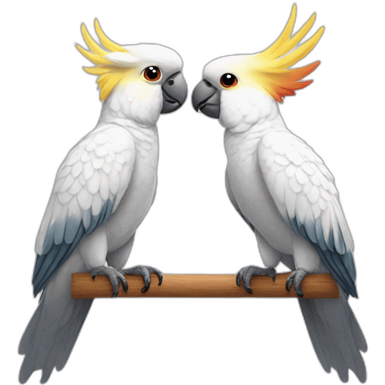 Cockatoo with Cockatiel emoji