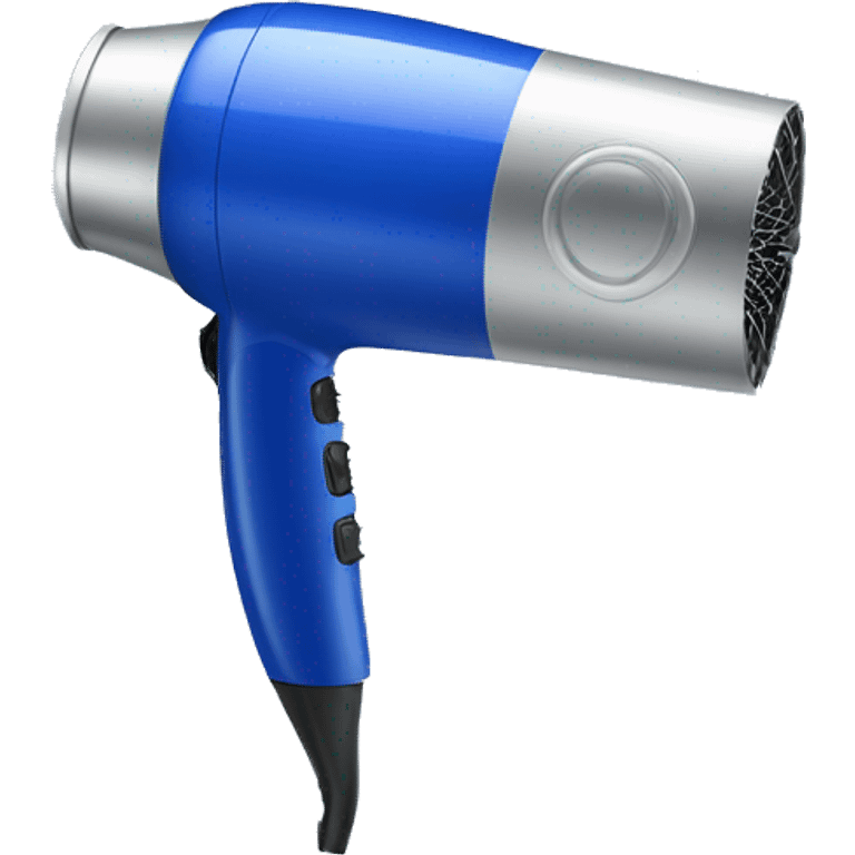 Realistic cobalt blue hair dryer isolated  emoji