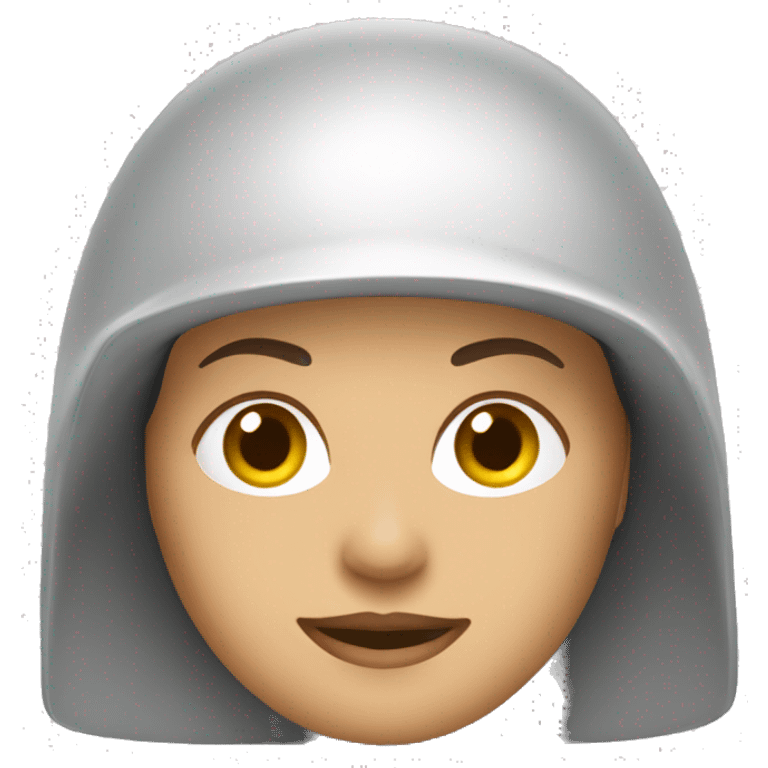 capacete de segurança branco mulher emoji