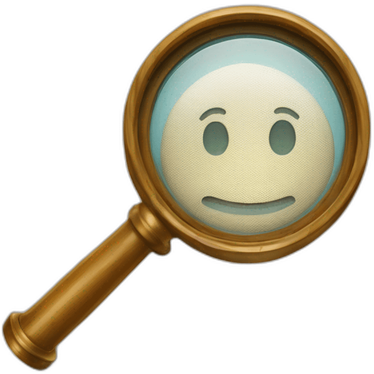 magnifying glass hovering over cloth emoji