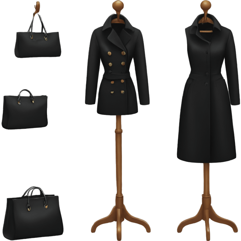 coat rack black dress emoji