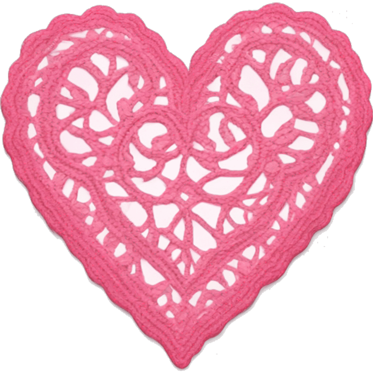 Pink lace heart emoji