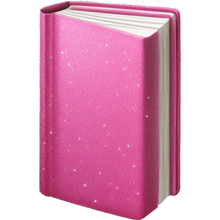 Pink skinny book with glitter  emoji