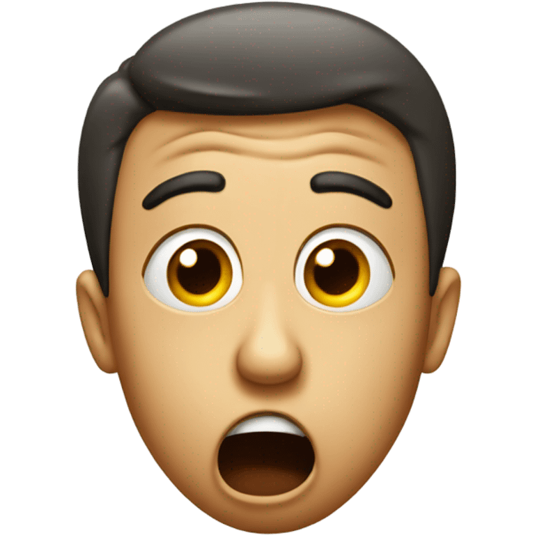 Shocked emoji with big nose emoji