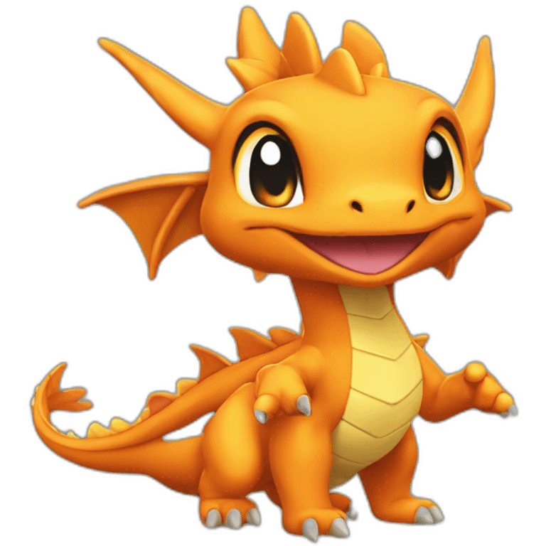 orange Dragon Pokemon Mega evalution emoji