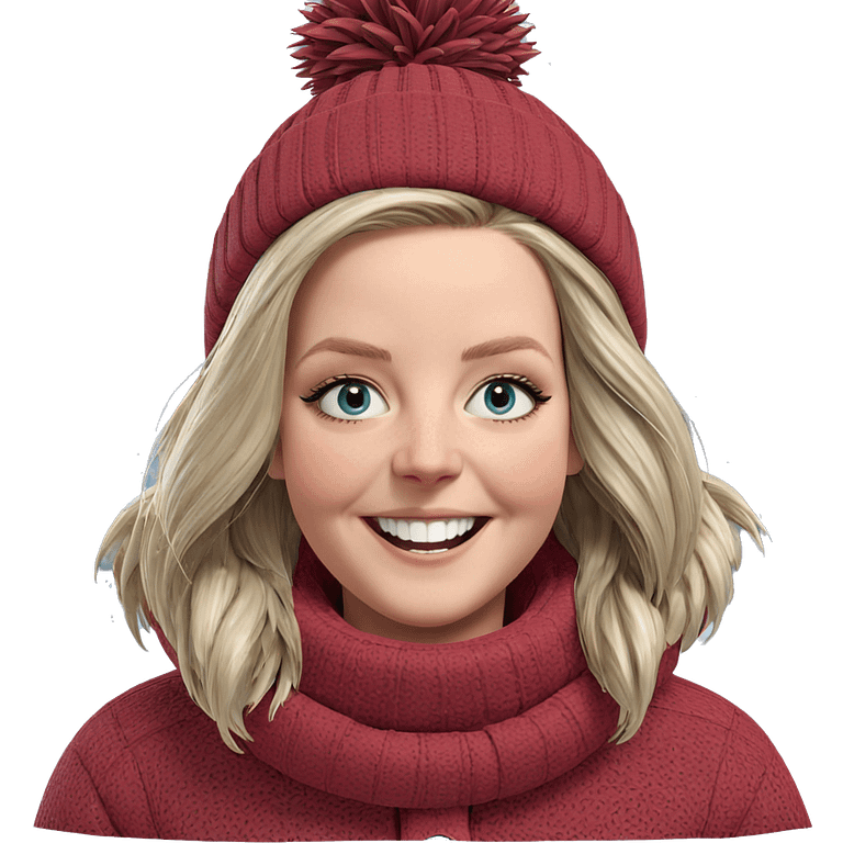 smiling girl in winter wonderland emoji