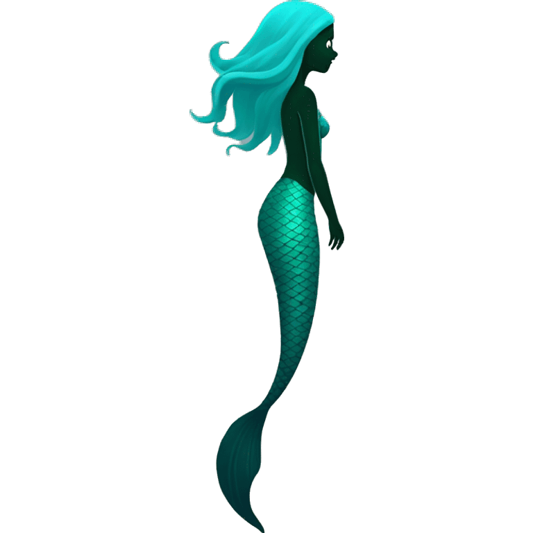 mermaid, but inverse. head and torso  like a fish with human female leg emoji