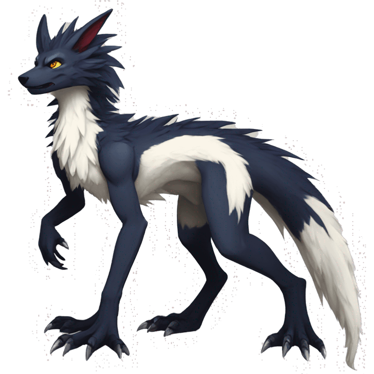 Cool Edgy Modern Sergal species by LiLaiRa full body emoji