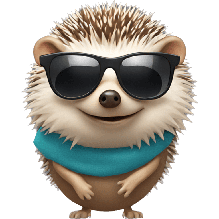 Hedgehog in sunglasses emoji