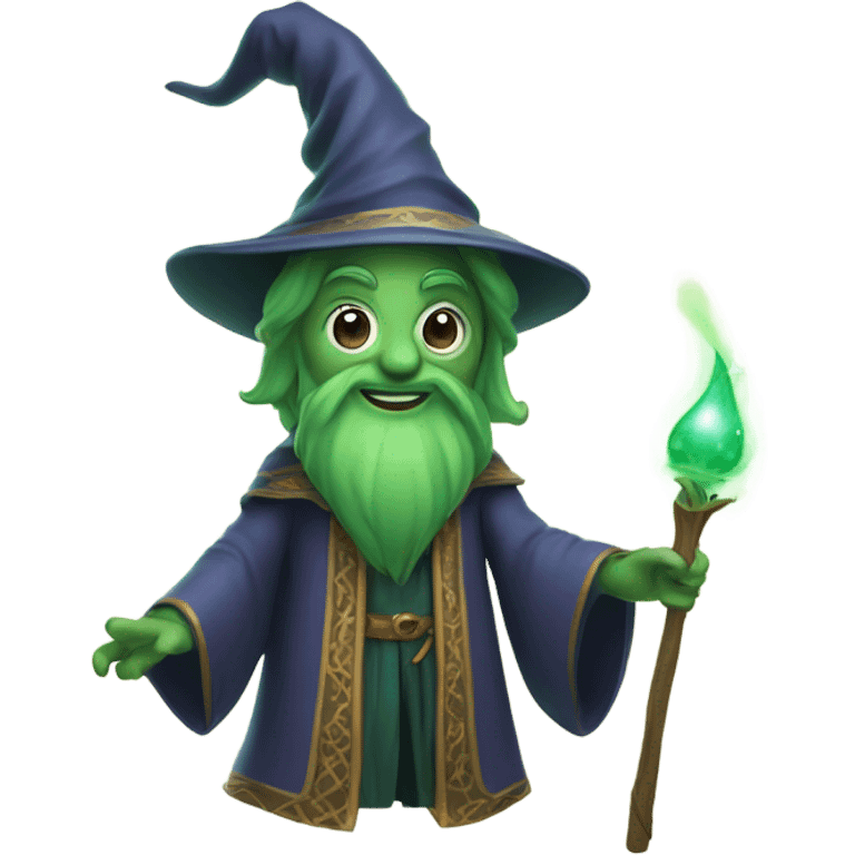 Green face wizard of oz emoji