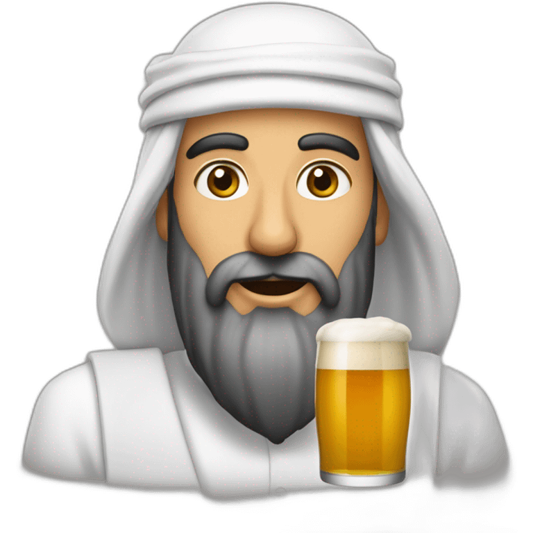 Arabe qui bois de la bière emoji