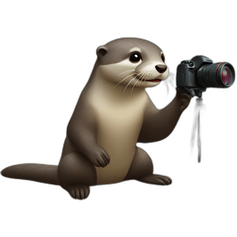 Otter taking photos  emoji