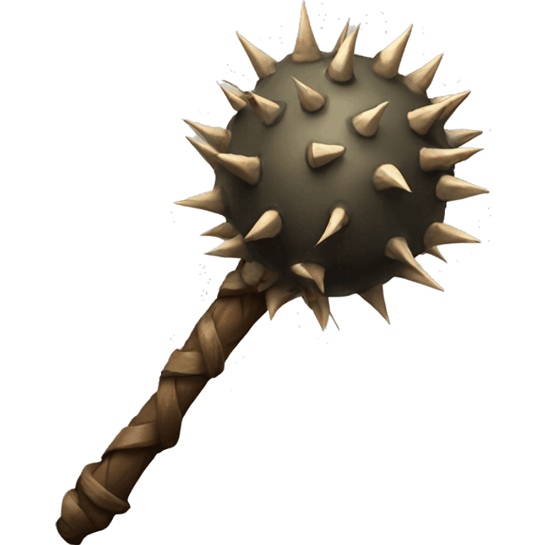 round-headed mace with thorns all around emoji