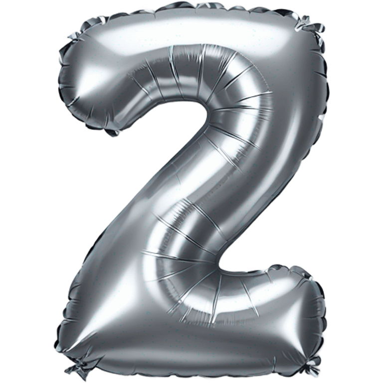 A tin foil balloon as the letter seven emoji