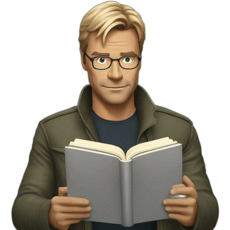 Daniel Jackson from Stargate reading a book emoji