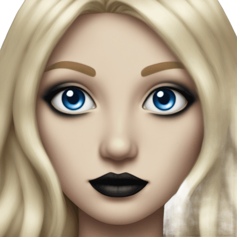 hyper realistic goth blonde blue eyes victoria secret model emoji