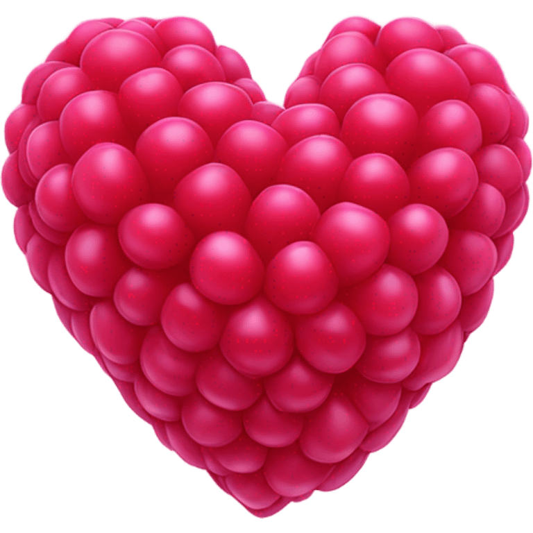 Raspberry color heart  emoji