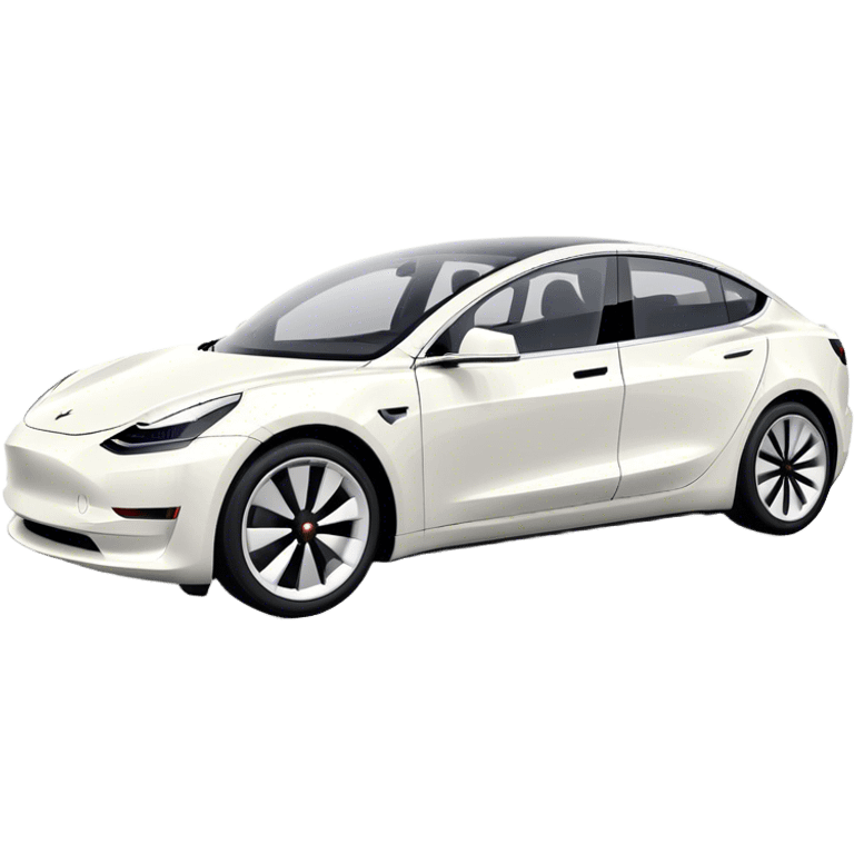 Tesla Model 3 - Tesla (Model Year: 2021) (Iconic colour: White) emoji