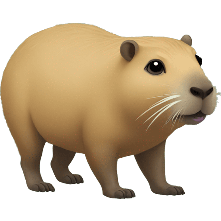 Capybara planting monstera emoji