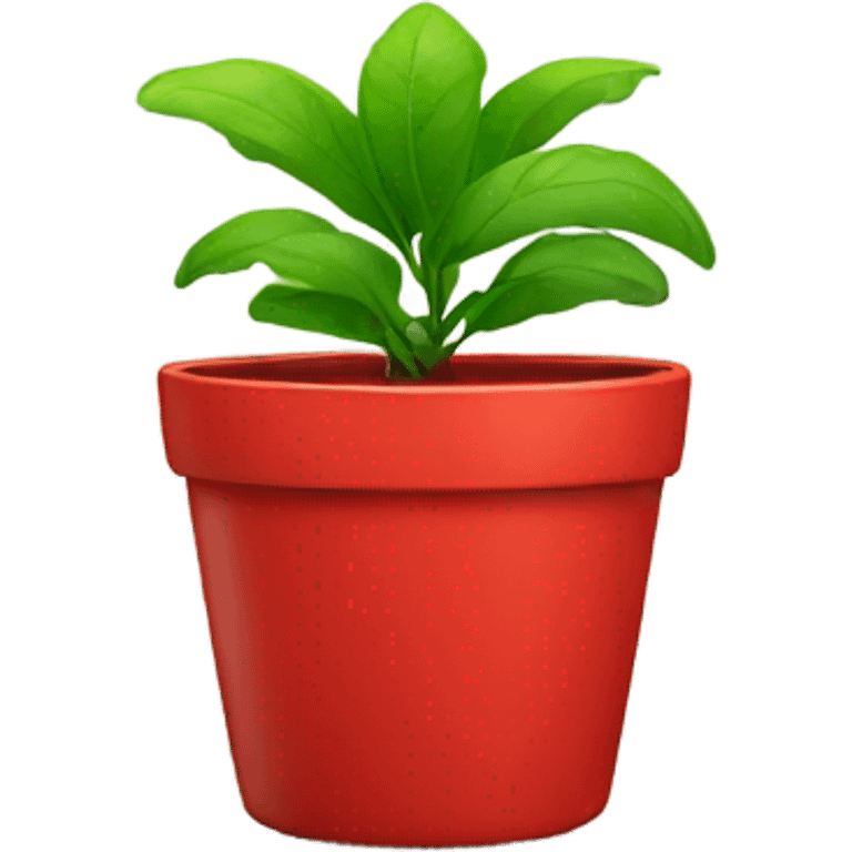 A green plant with red pot emoji