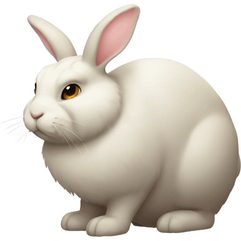 fat rabbit with huge dewlap emoji