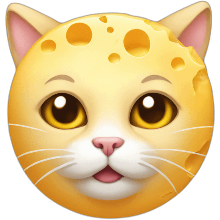 Cat with cheese in head emoji