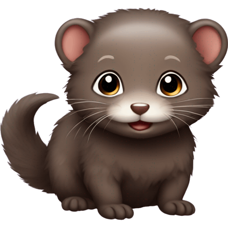 Cute baby mink  emoji