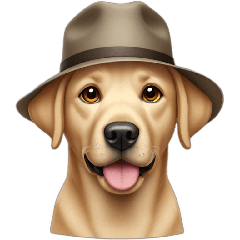 labrador with hat emoji