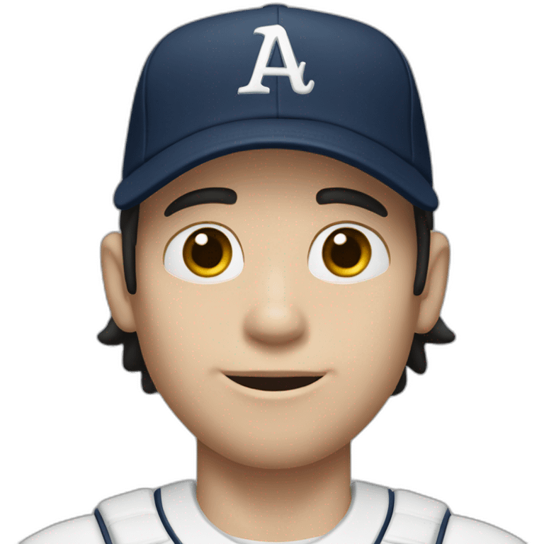 pale man with dark hair wearing a callaway baseball cap emoji