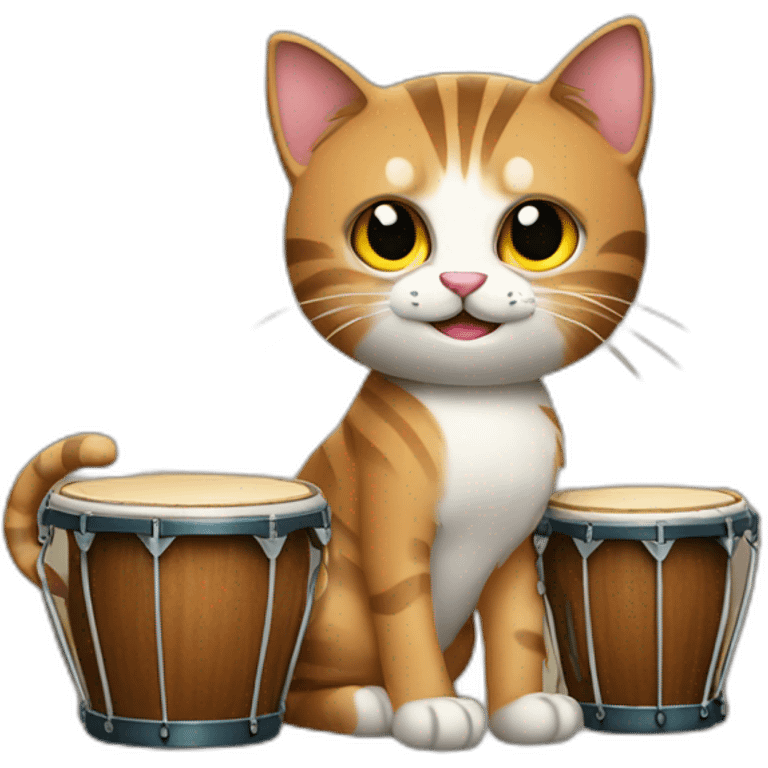 cat with bongos emoji