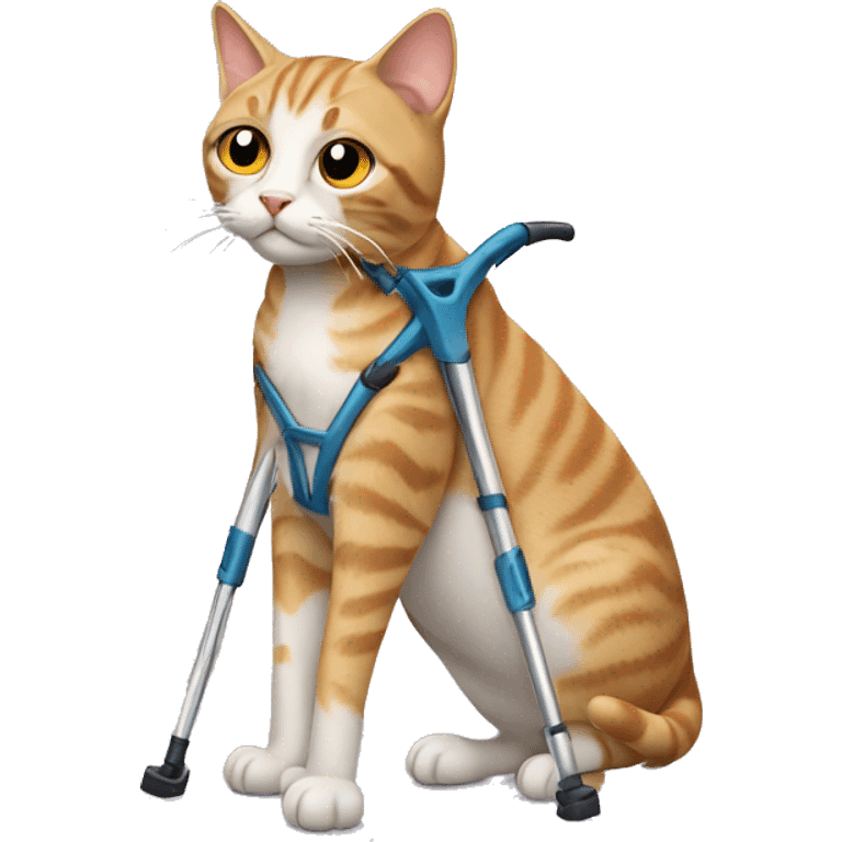 Cat w crutches  emoji