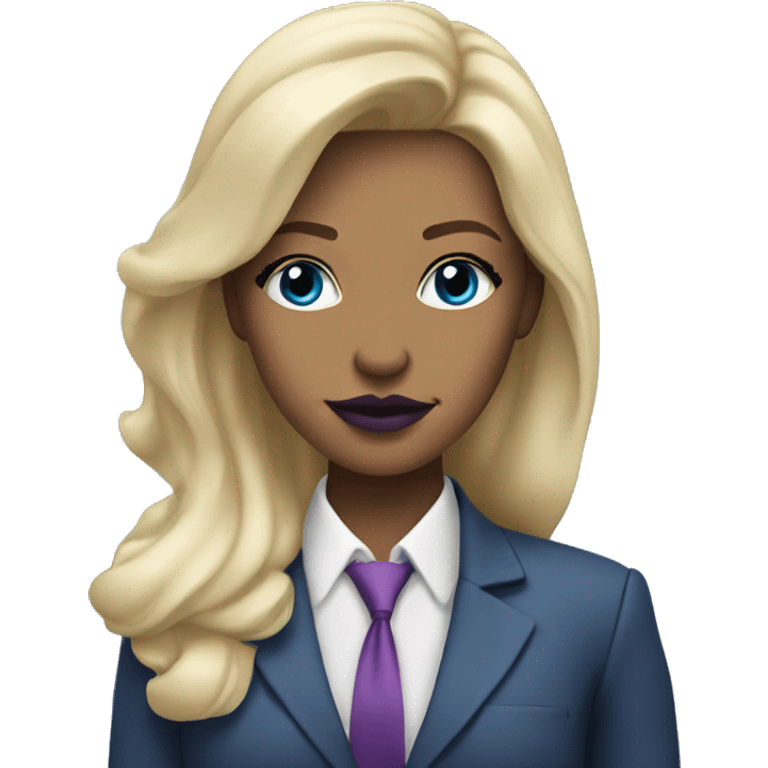 blonde girl in business jet her eyes blue and plumb lips emoji