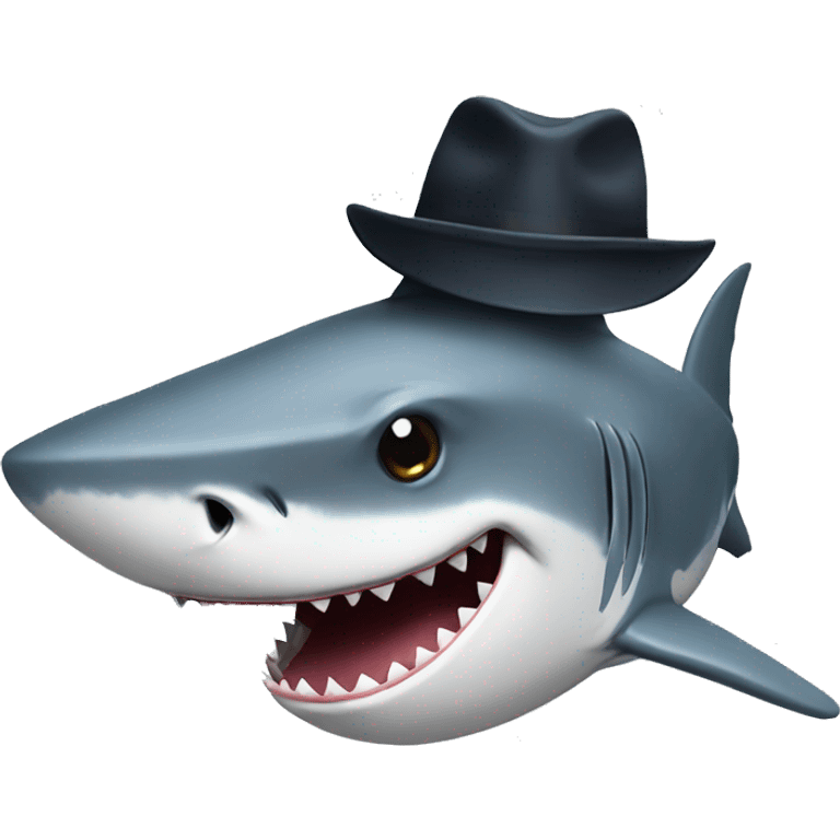 A shark with a hat  emoji