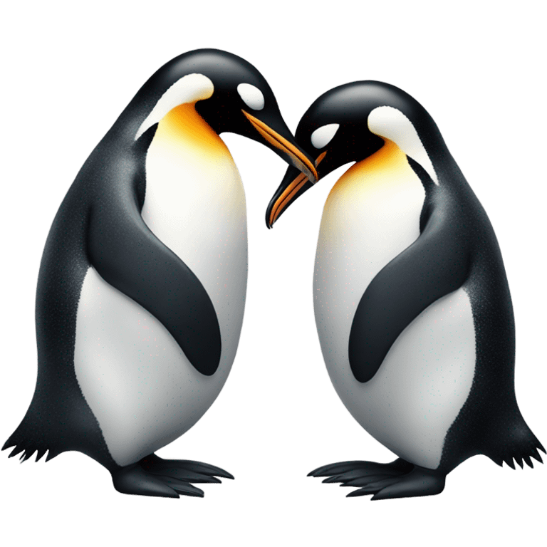 Penguin kissing emoji