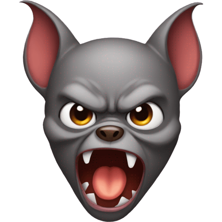 bat with mad face emoji