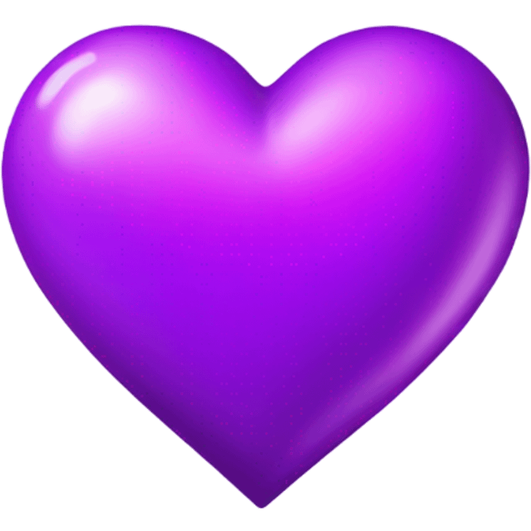 Shiny neon Purple Heart emoji