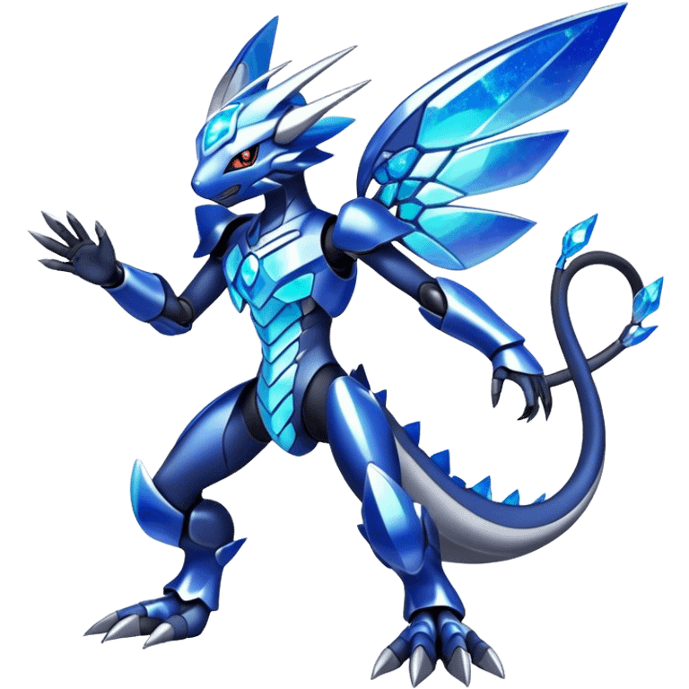 Shiny Futuristic Celestial Fakemon-Pokemon-Digimon-Spectrobes-fusion, full body emoji