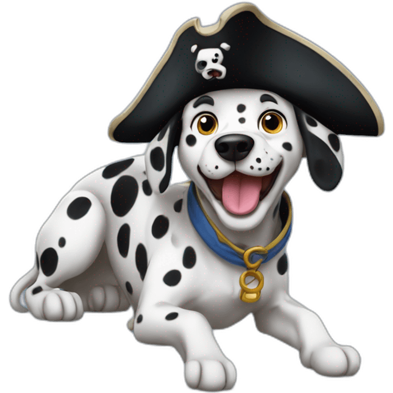 Stray dalmatian pirate dog emoji