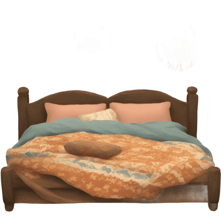 Cozy boho bed  emoji