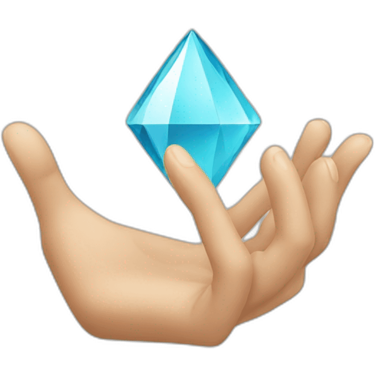 Hand making diamond shape emoji