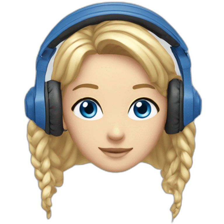 Justine blue eyes gaming headset  emoji