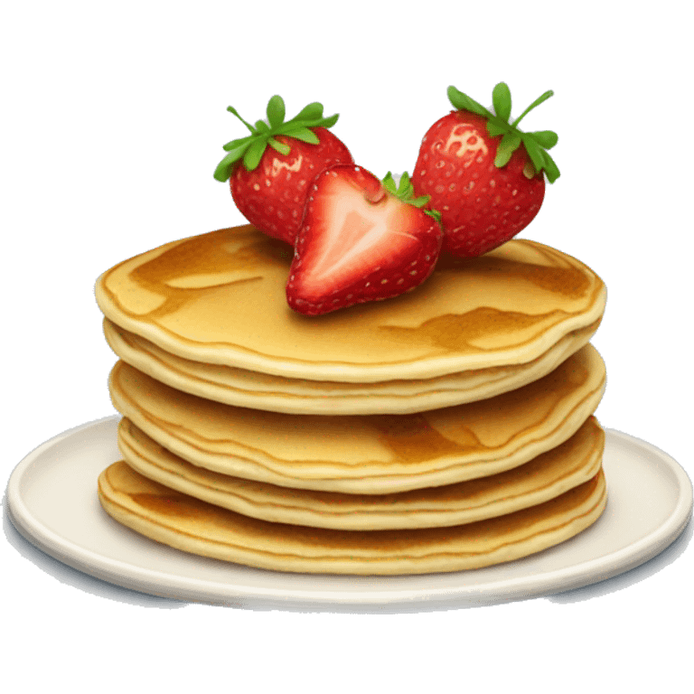 Pancake strawberries emoji