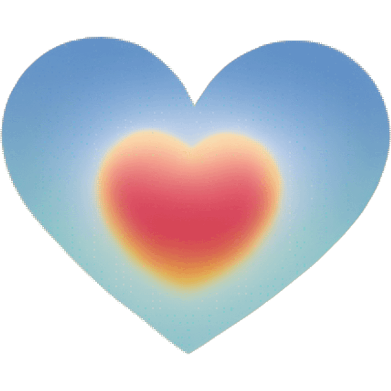 Heart in the shape of a sunrise emoji