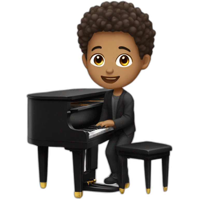 Niño pianista emoji