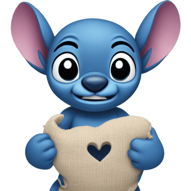 Stich with a heart  emoji