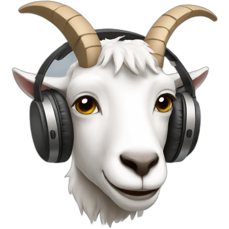 a goat with headphone emoji