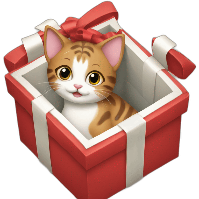 cat in gift box emoji