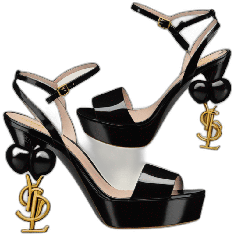 Ysl heel sandal TRIBUTE PLATFORM SANDAL black PATENT LEATHER emoji