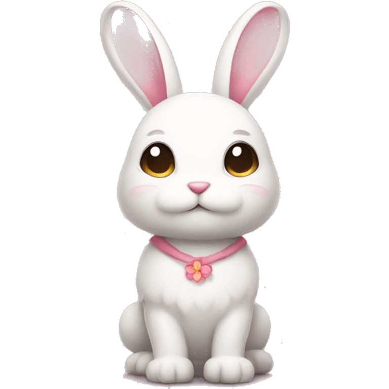 A bunny with a sakura emoji