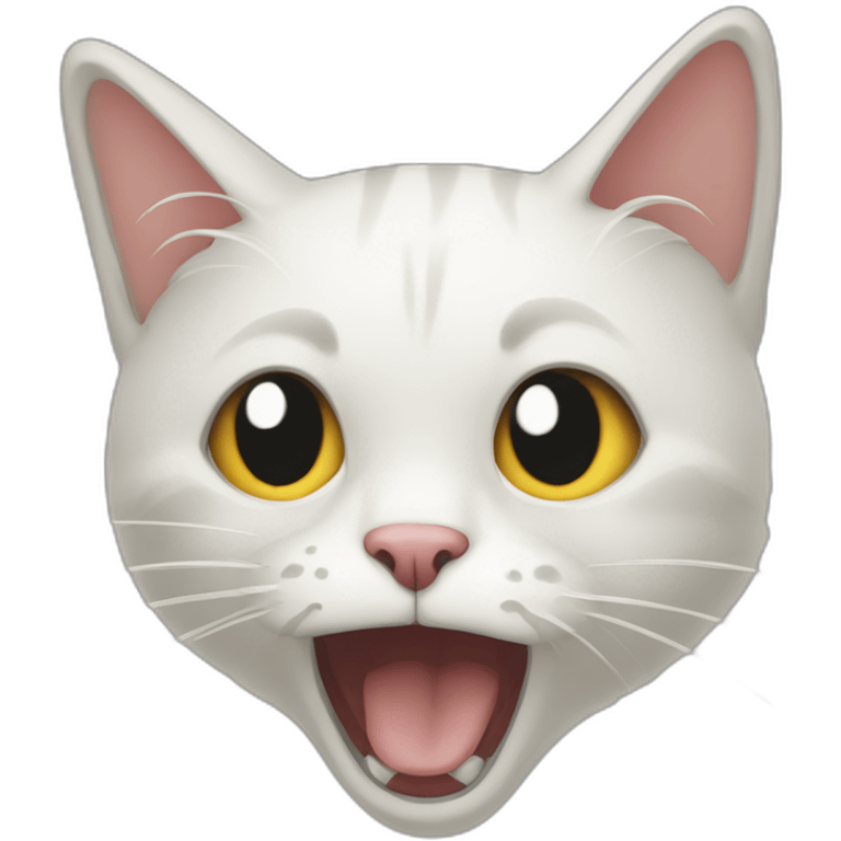 depressed cat screaming emoji